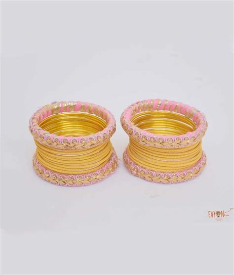 Pink Yellow Kada with Bangle for Girls – FayonKids
