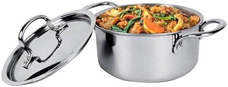 Buy Borosil Stainless Steel Handi Casserole With Lid, Induction ...
