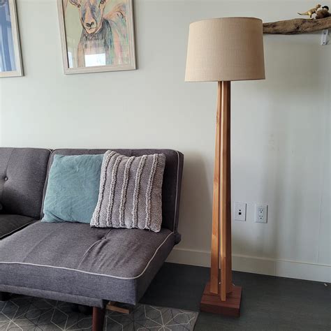 Reclaimed Wood Floor Lamp