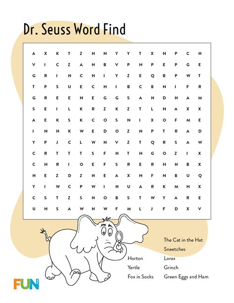 Free Printable Dr Seuss Worksheets - Totally Free Printables