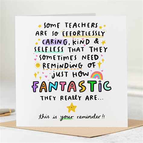 Thank You Card For Teacher Quotes