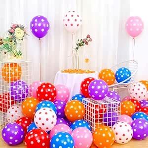 Party Propz Multicolor Polka Dot Balloons For Decoration - Set of 20 ...