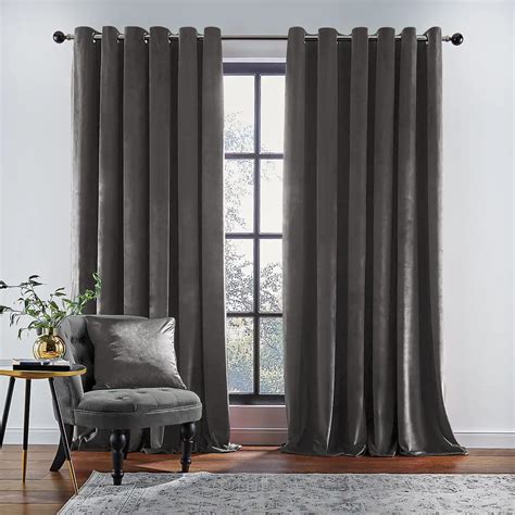 RAINBOW VELVET TEX GREY CURTAINS