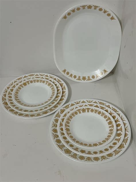 Vintage Corelle Golden Butterfly Dishes Set - 10 Pieces All Together - Etsy