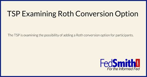 Image result for TSP Roth Conversion