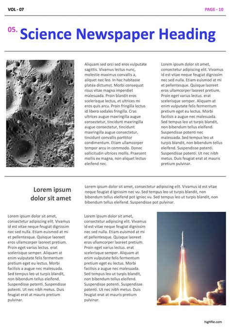 Science and Technology Newspaper Template 的图像结果