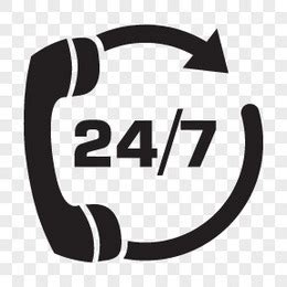 7*24小时热线服务电话图标PNG图片素材下载_24小时PNG_熊猫办公