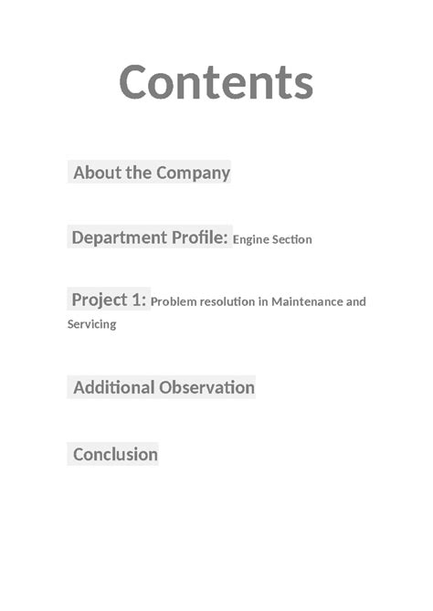 Summer Training Project Report - Contents About the Company Department ...