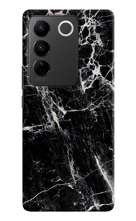 Save Big: Get the Black Marble Texture Vivo V27/V27 Pro Back Cover ...