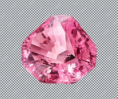 Premium PSD | Magnificent pink spinel isolated on transparent background