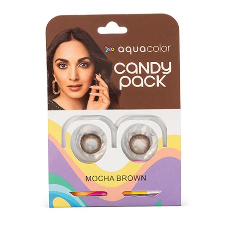 Buy Aquacolor Mocha Brown Candy Pack Zero Power Colored Lenses (2 Lens ...