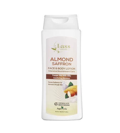 Buy Lass Naturals Almond and Saffron Moisturizing Lotion Non-Greasy and ...