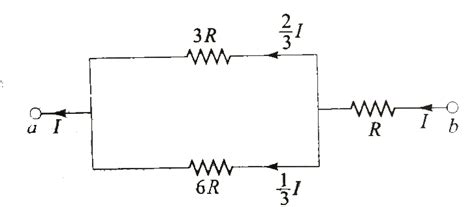 Figure `7.37` shows a network of three resistances. When some potential ...