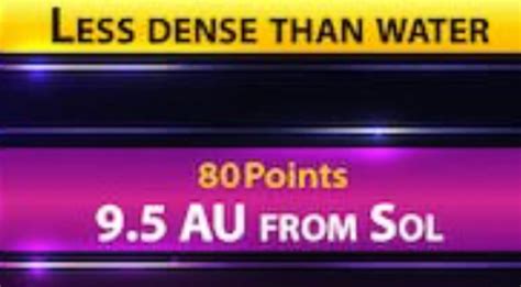 Solved: Less dense than water 80 Points 9.5 AU from Sol [Physics]