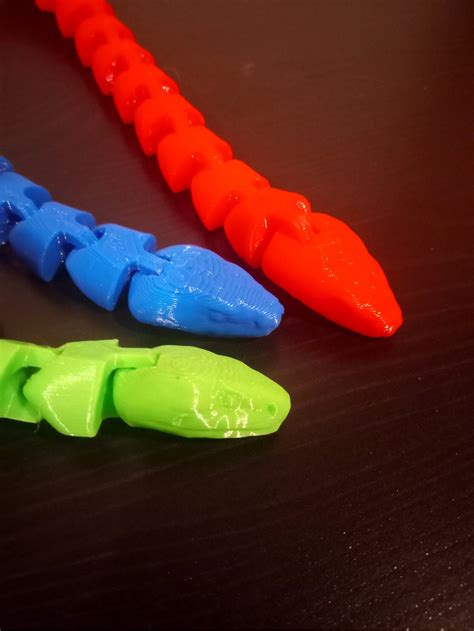 3 Pack 3d Printed Articulated Snakes - Etsy