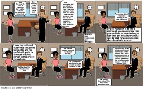 Image result for Storyboard Script for Interview