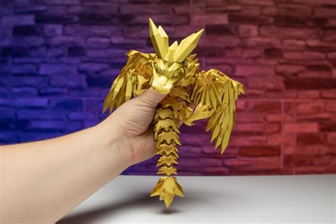 Painted Dragon Fidget Toy 3D Printed Cherry Blossom Dragon Fidget Toy ...