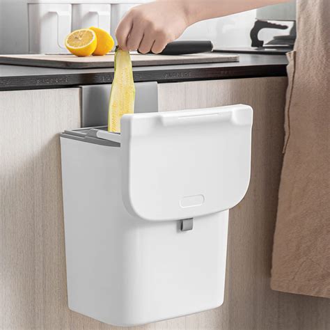 HOKIPO Plastic Hanging/Wall Mounted Dustbin For Kitchen, Home Or Office ...
