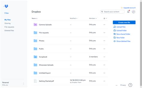 Image result for Dropbox Computer Interface