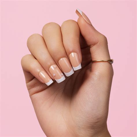Shop French Gems, French Tip with Nail Glue + Nail Glue Sticker ...