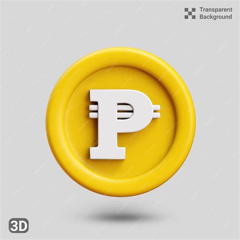 3d golden philippine peso coin icon | Premium PSD