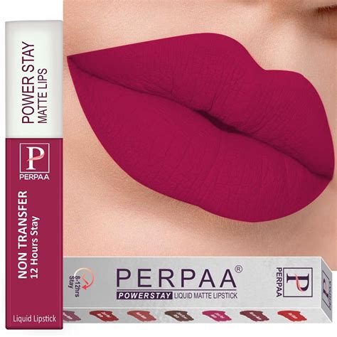 Buy PERPAA Powerstay Matte Liquid lipstick for Women & Girls,5 ml (Dark ...