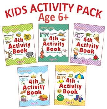 Kid’s 4th Activity Book Set of 5 for Age 6+ | English, Maths ...