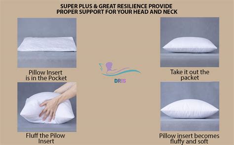 DRIS Swiss Resilient Fiber Plain Pillow | Extra Soft | Standard Size 16 ...