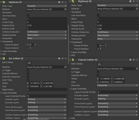 Unity Collision Detection 的图像结果