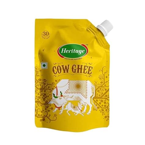 Heritage Cow Ghee with Spout Pouch, 200ml : Amazon.in: Grocery ...