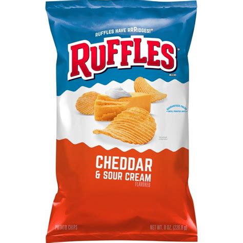 Buy Ruffles Potato Chips Cheddar & Sour Cream Flavored 8 Oz - 2 Pack ...