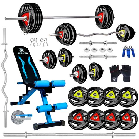 3-Cut Professional Home Gym Set with Multipurpose Bench Combo – Bullar ...