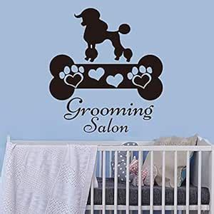 Gadgets Wrap Grooming Salon Dog Wall Decal Paw Print Comb Shears Vinyl ...