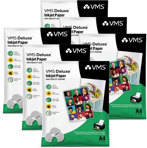 VMS Professional 180 GSM A4 Glossy Photo Paper – Water Resistant, Pack ...