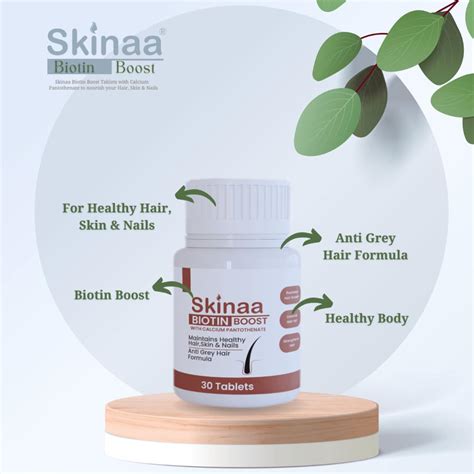 Skinaa Biotin Boost 30 Tabs| Nourish Hair, Skin & Nails.
