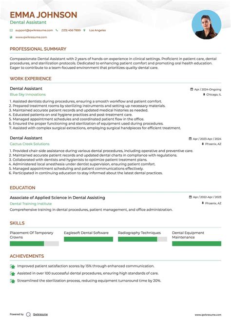 10+ Dental Assistant Resume Samples & Templates for 2025