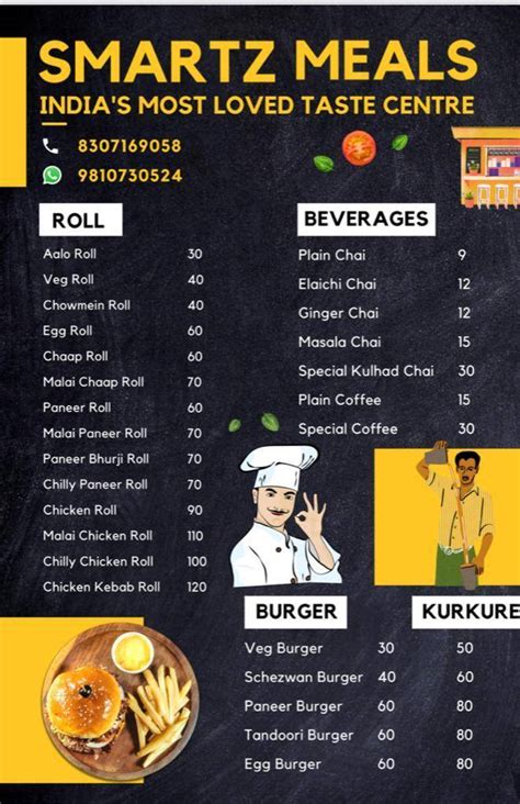 Menu at Smartz Meals, New Delhi
