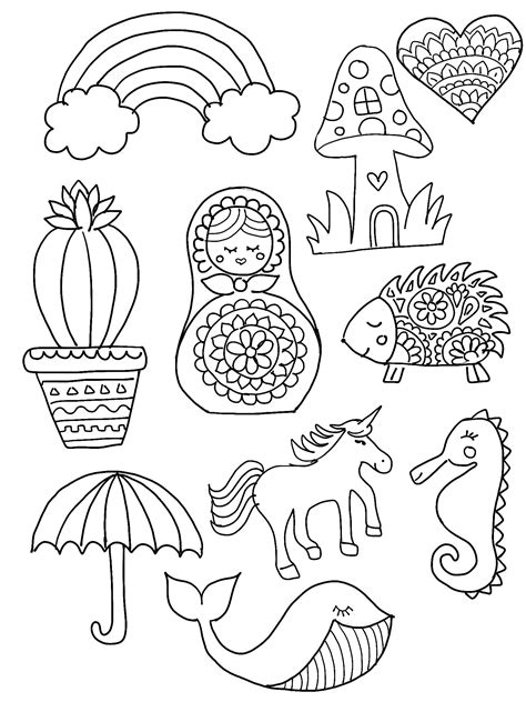 Printable Cute Shrinky Dink Templates - DRCullings Templates