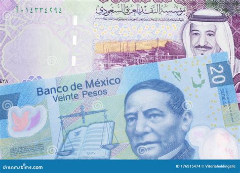 Currency from Mexico Close Up in Macro with Currency from Saudi Arabia Stock Photo - Image of ... - currency of riyal to peso