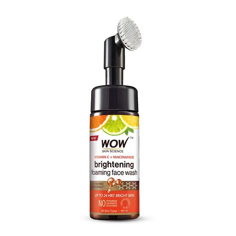 WOW Skin Science Brightening Vitamin C & Niacinamide Foaming Face Wash ...