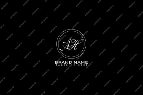 A black background with ah logo for ah brand name | Vector Premium