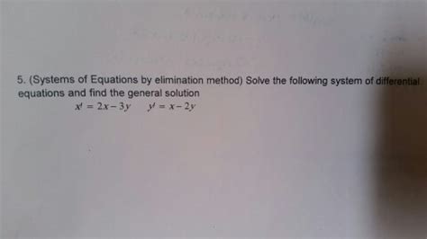 Image result for Solve System of Differential Equations Elimination Using Operators
