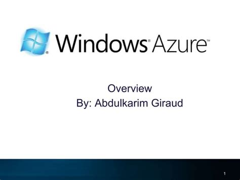 Windows Azure Basics 的图像结果