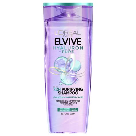 L'Oreal Paris Elvive Hyaluron Pure Shampoo for Oily Hair, 13.5 fl oz ...