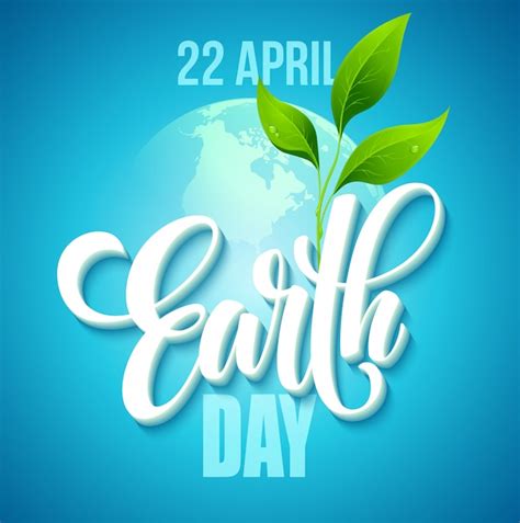 Affiche du Jour de la Terre. avec les lettres du jour de la Terre, les ...