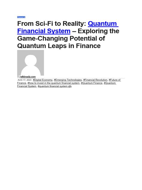 Image result for Quantum Computer Financial System