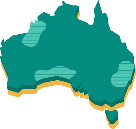 3d map of Australia 11675649 PNG