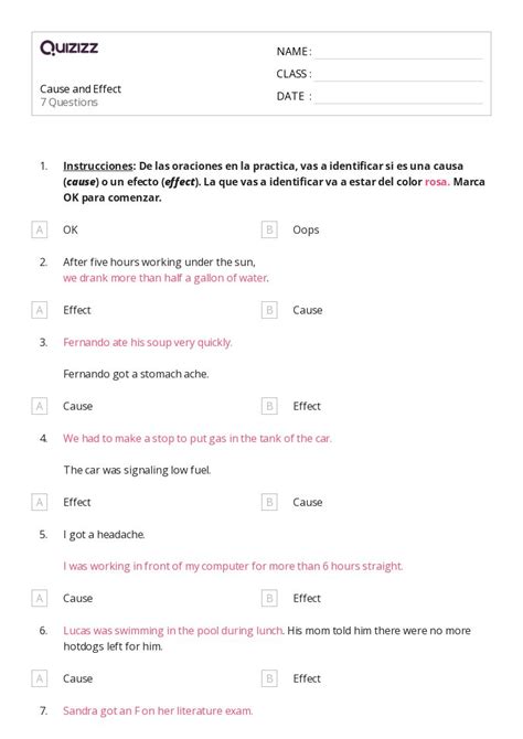 50+ Identifying Cause and Effect in Nonfiction worksheets on Quizizz ...