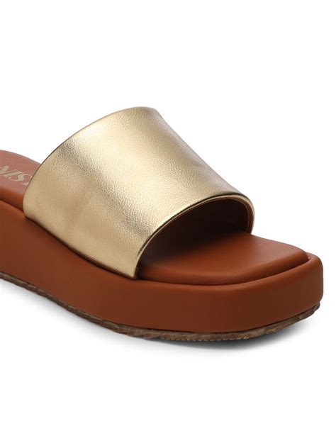 GNIST Metallic Flatform Tan Platform heels – Gnist Footwear