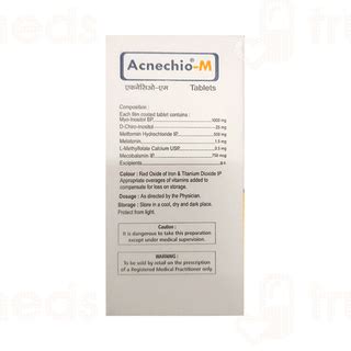 Acnechio M Tablet 30 - Uses, Side Effects, Dosage, Price | Truemeds